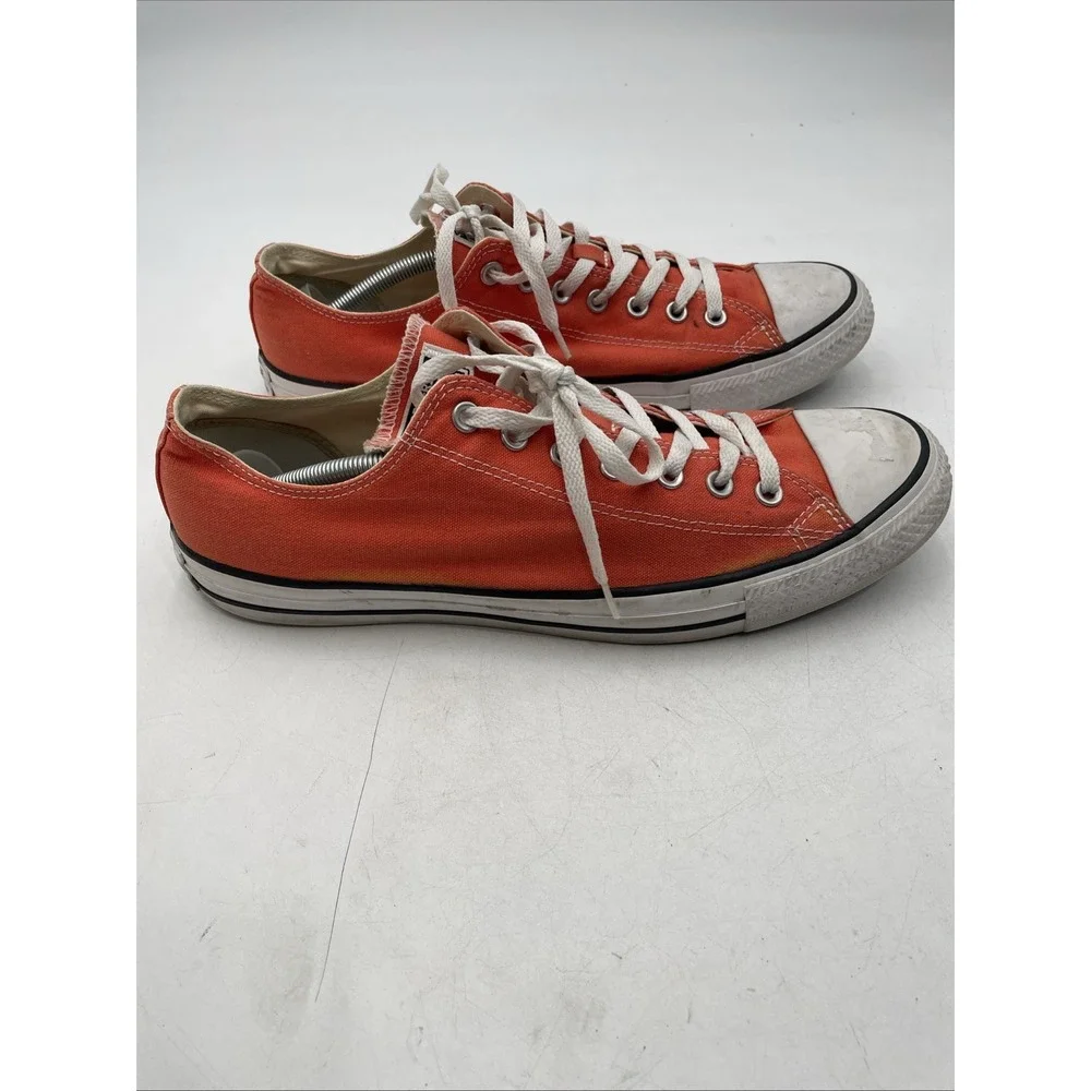 Converse All Star Low Top Neon Orange Shoes Sneakers Mens Size 12 151183F - Picture 2 of 9